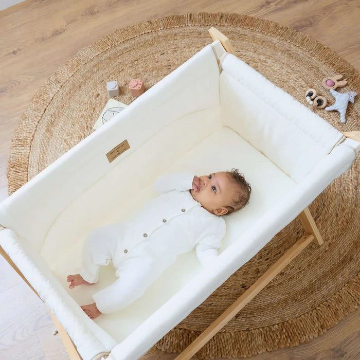 Clair de Lune Cream Organic Folding Crib CL6588CM