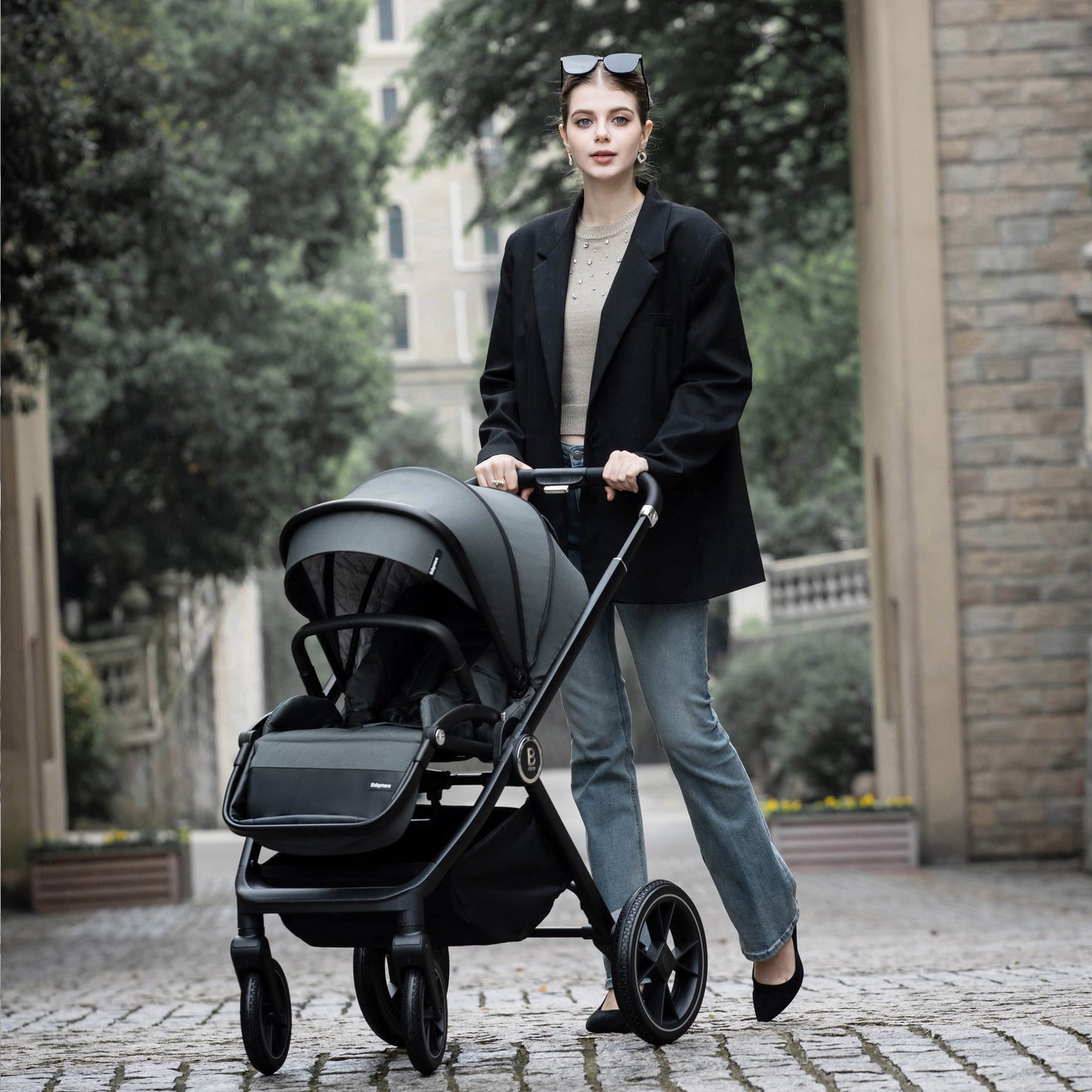 Babymore Kai Pram Pushchair - Forest Grey 2680704