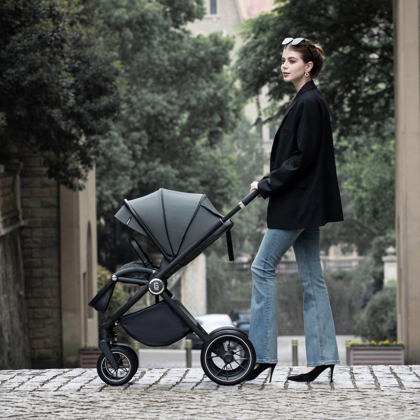 Babymore Kai Pram Pushchair - Forest Grey 2680704