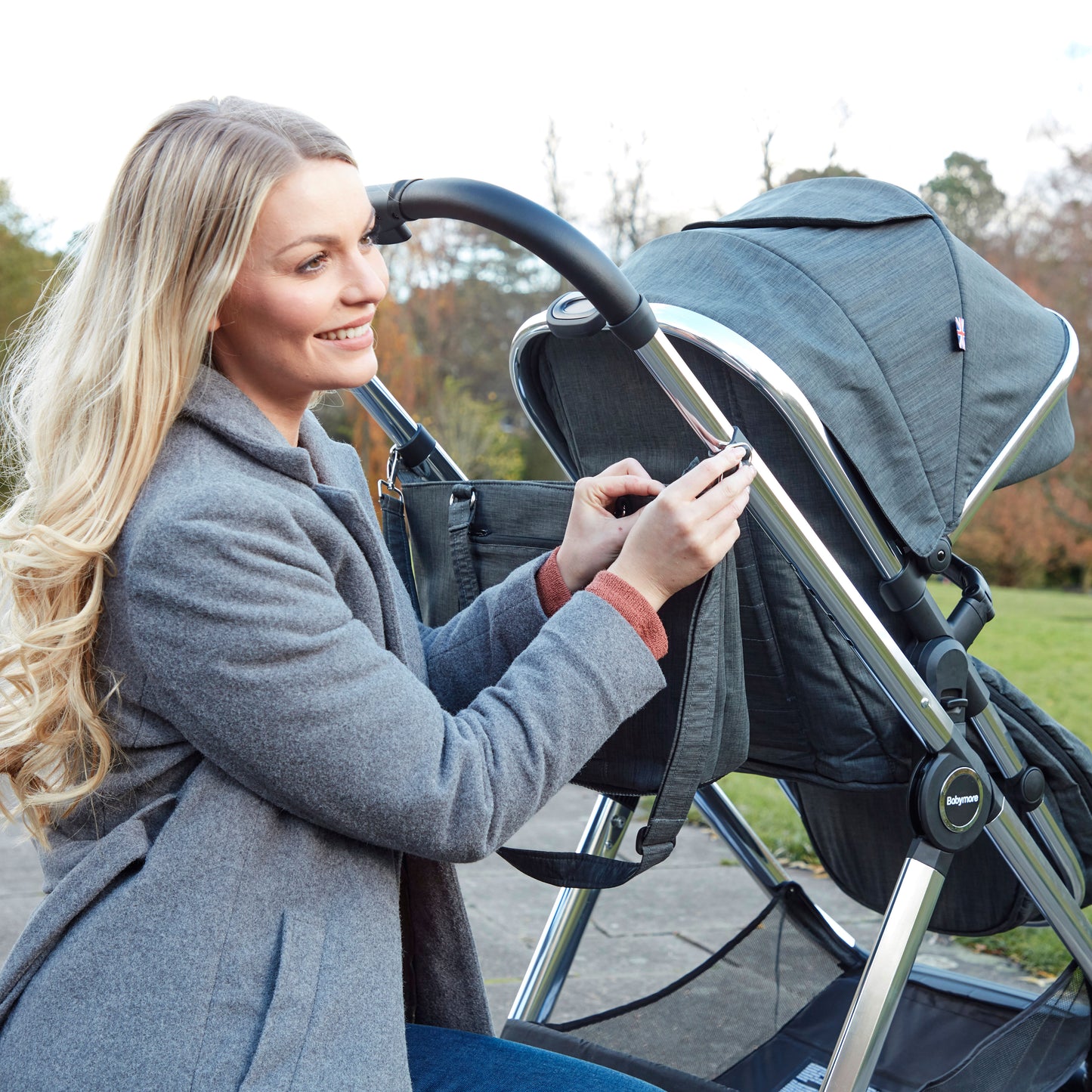 Babymore Memore V2 Pram Pushchair 11 Piece - Chrome 2680550-10