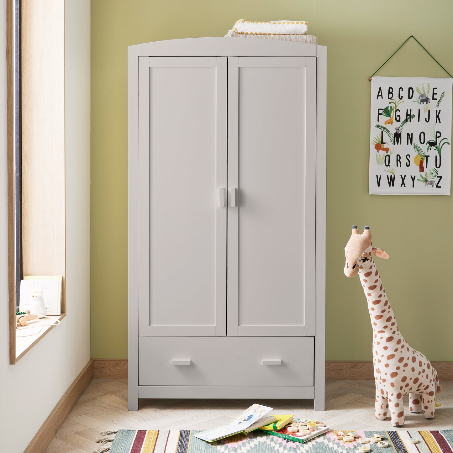 Babymore Mona Mini 3 Piece Universal Nursery Room Set - Grey 26MMGRS3