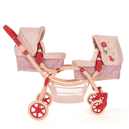 Roma RHS Twin Dolls Pram - Flora RTDP-RHS-FL