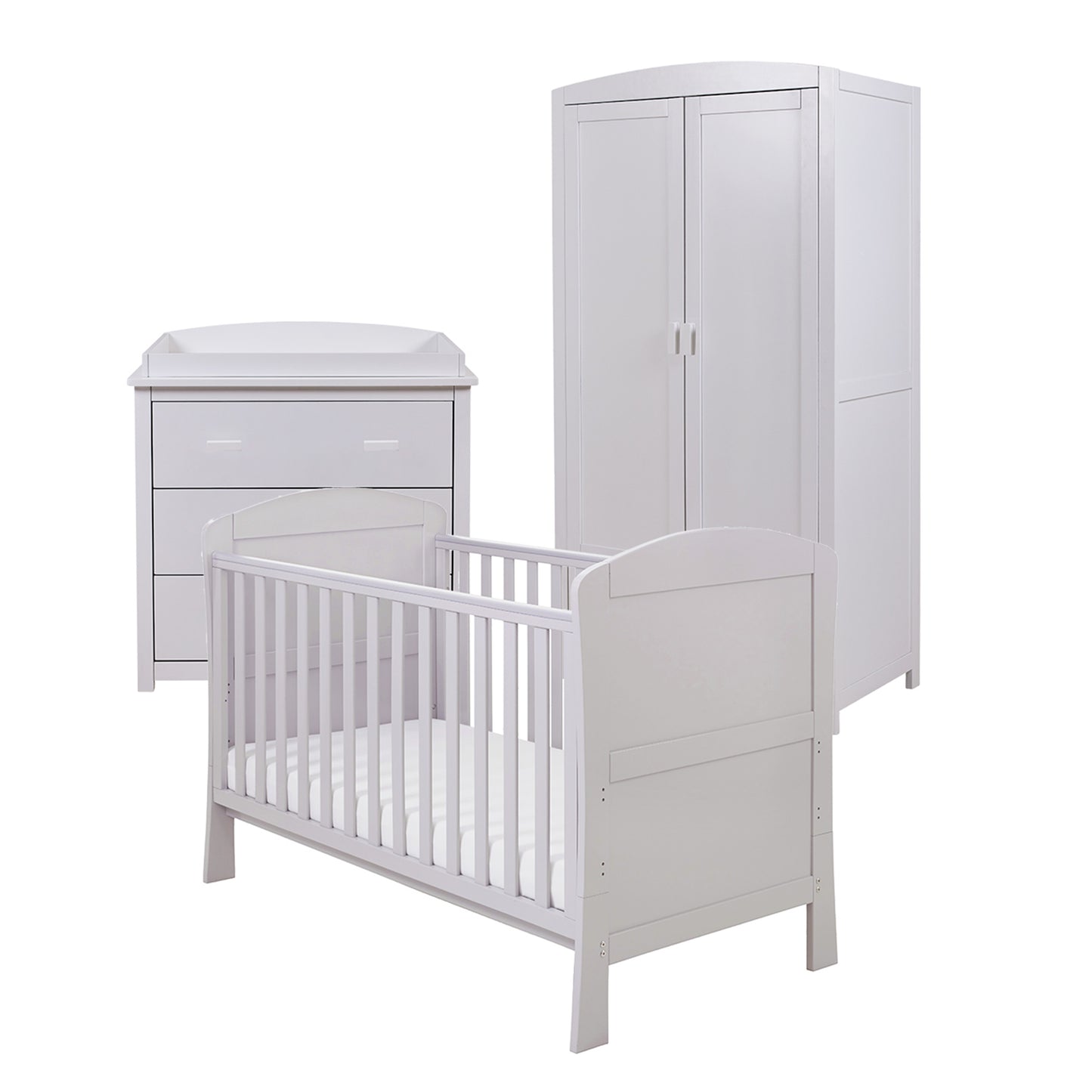 Babymore Aston 3 Piece Nursery Room Set - Grey 26AGRS3