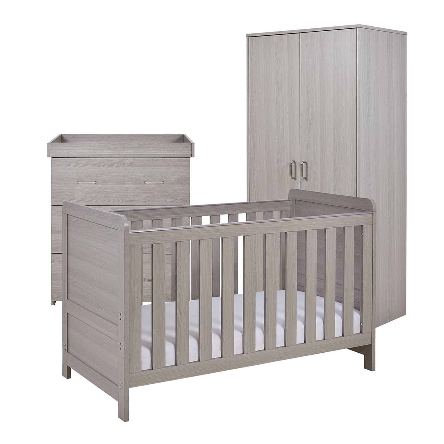 Babymore Caro 3 Piece Nursery Room Set - Grey Wash 26CGRS3