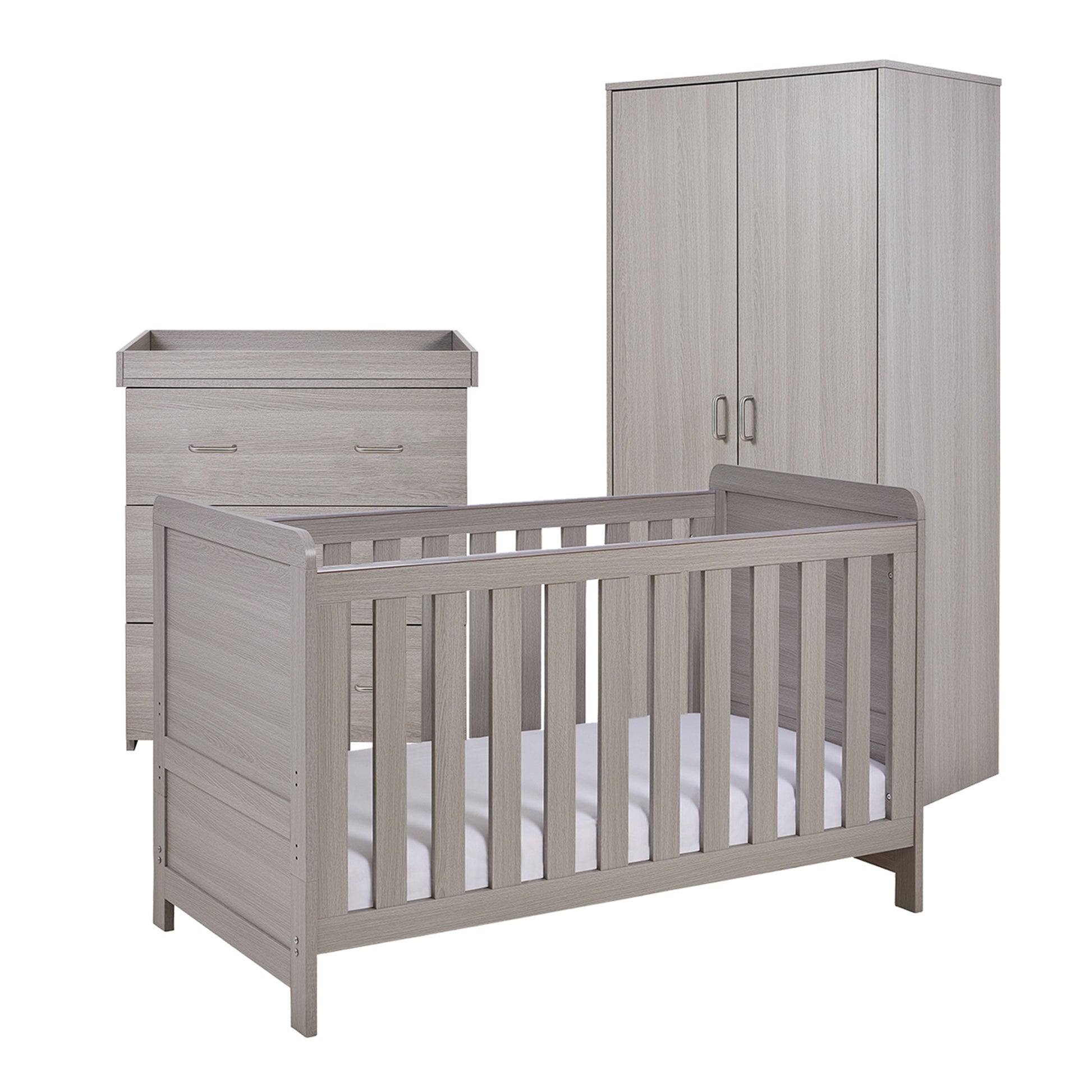 Babymore Caro 3 Piece Nursery Room Set - Grey Wash 26CGRS3