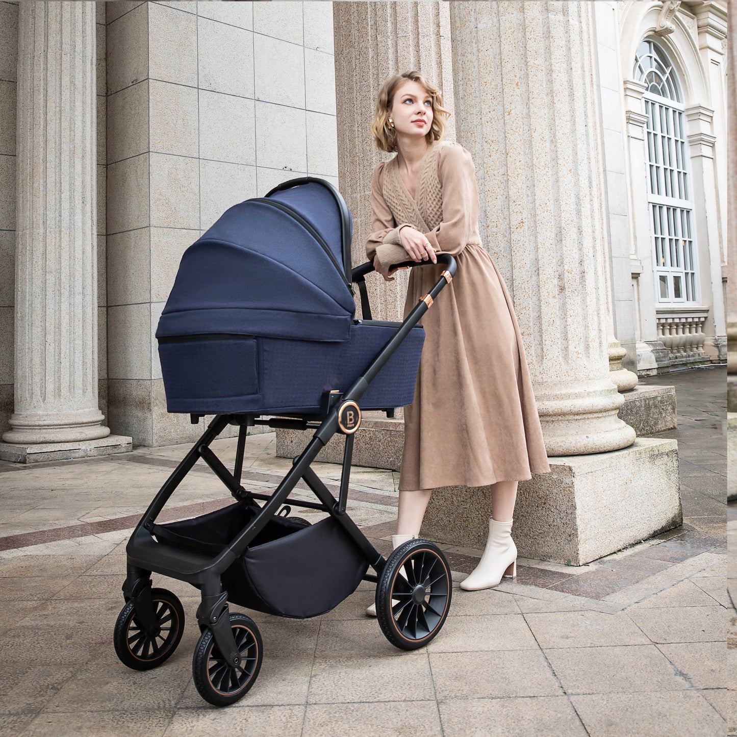Babymore Chia Pram Pushchair - Midnight Blue 2680804