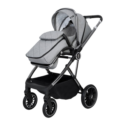 Babymore Chia Pram Pushchair - Pearl Grey 