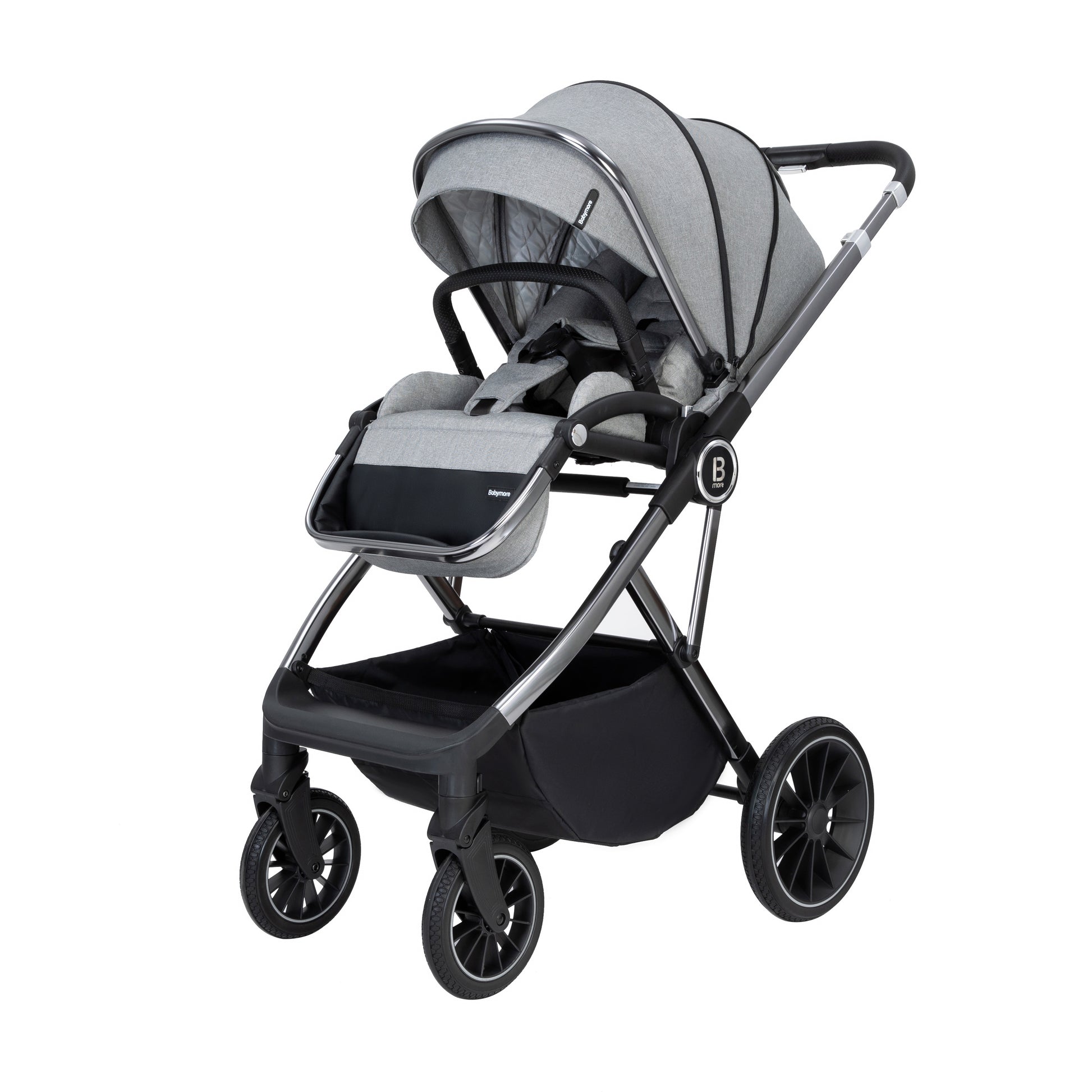 Babymore Chia Pram Pushchair - Pearl Grey 2680803