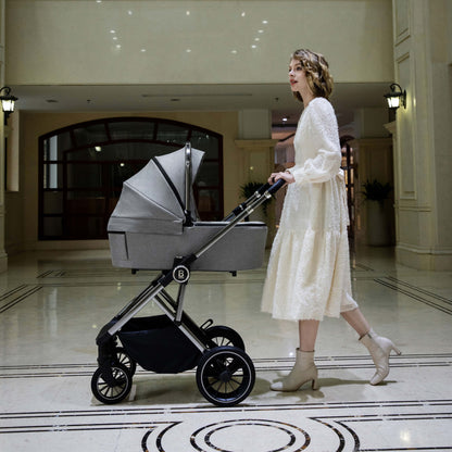 Babymore Chia Pram Pushchair - Pearl Grey 2680803