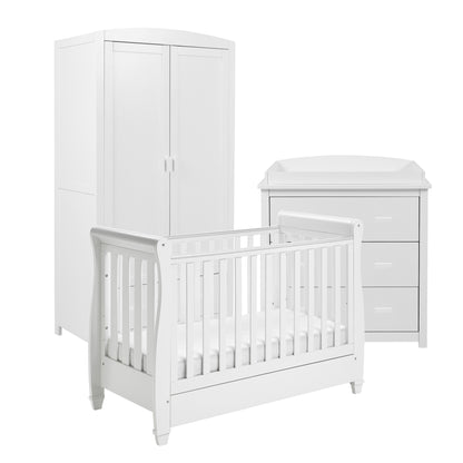 Babymore Eva 3 Piece Nursery Room Set - White 26EWRS3