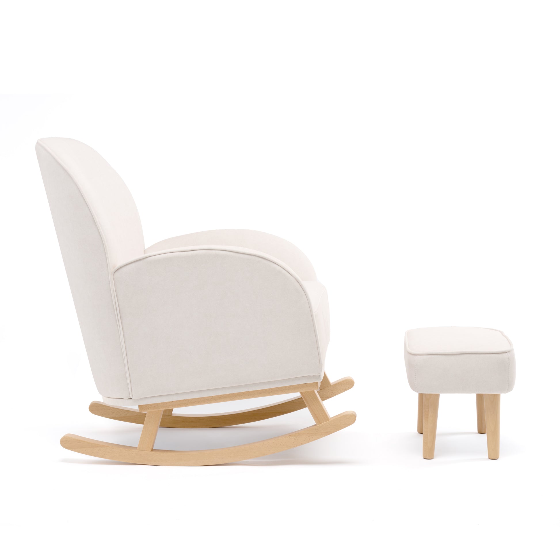 Babymore Freya Nursing Chair with Stool - Cream 2670020