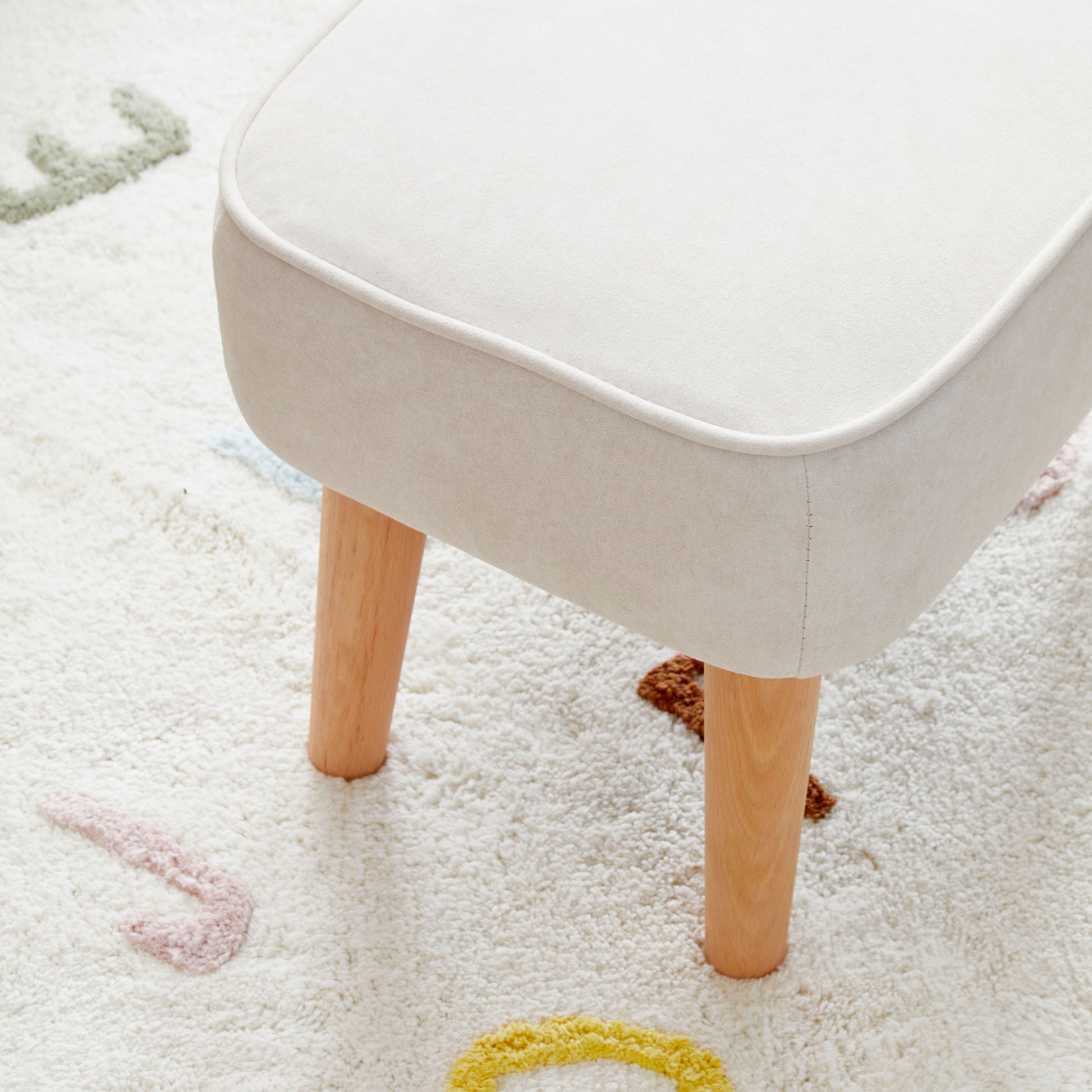 Babymore Freya Nursing Chair with Stool - Cream 2670020