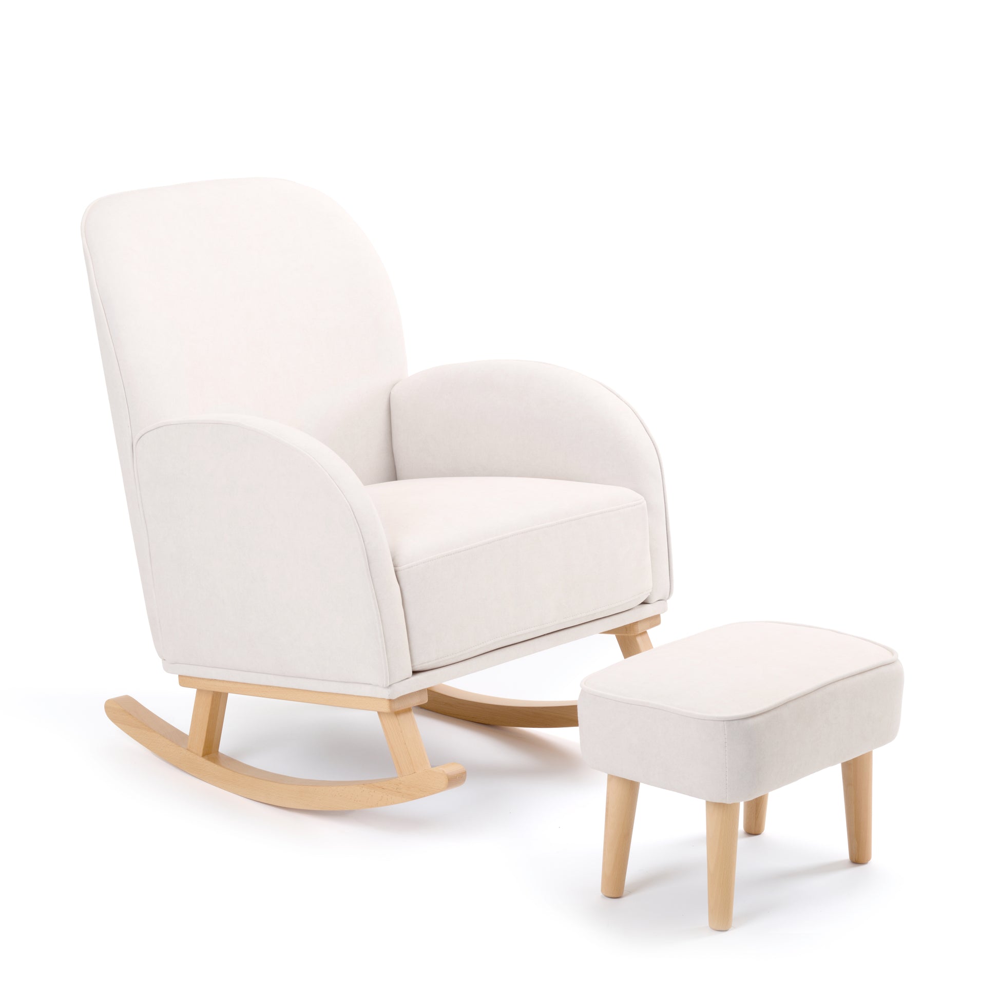 Babymore Freya Nursing Chair with Stool - Cream 2670020