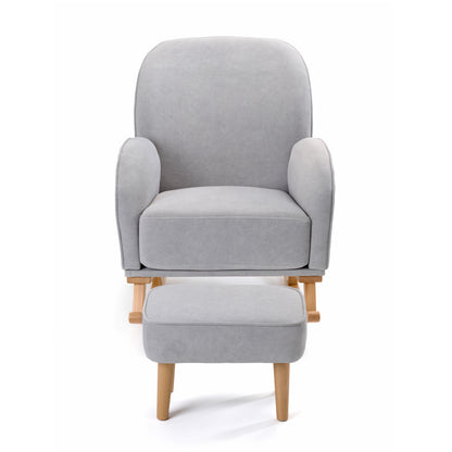 Babymore Freya Nursing Chair with Stool - Grey 2670023