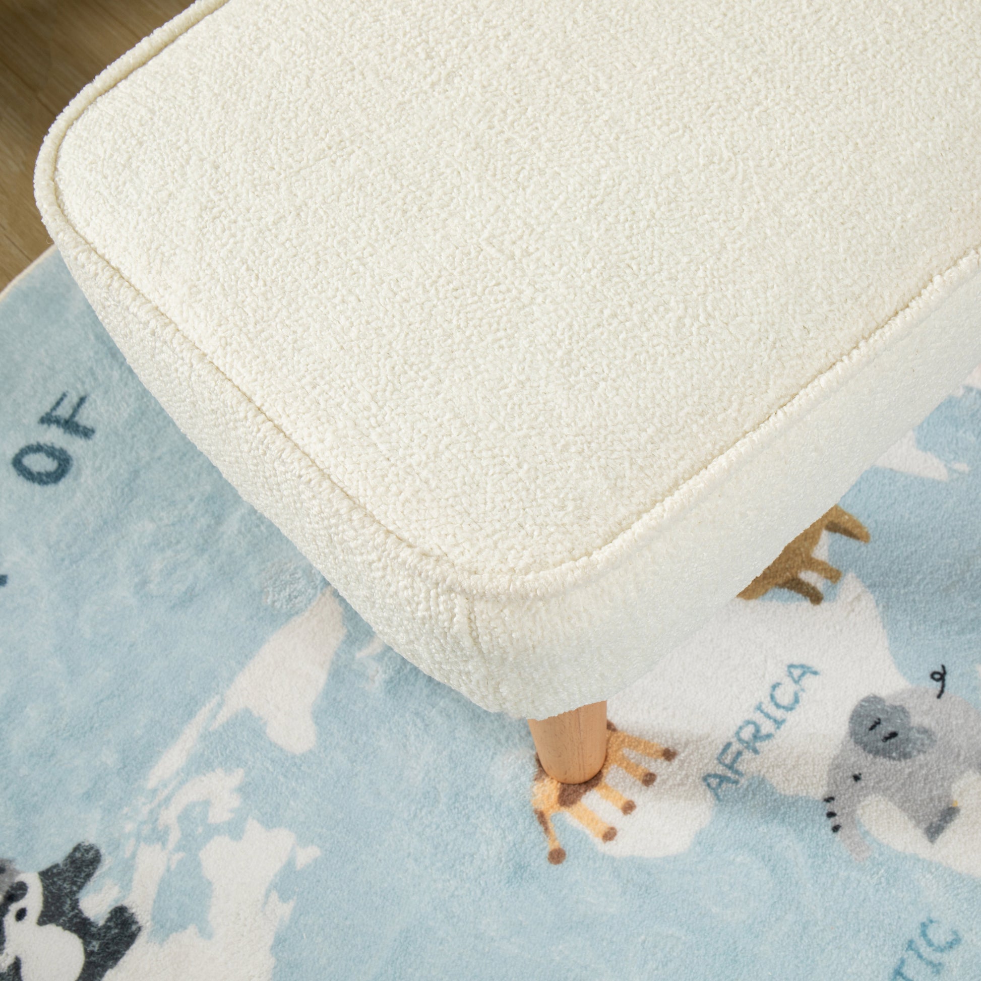 Babymore Ida Nursing Chair with Stool - Bouclé 2670039