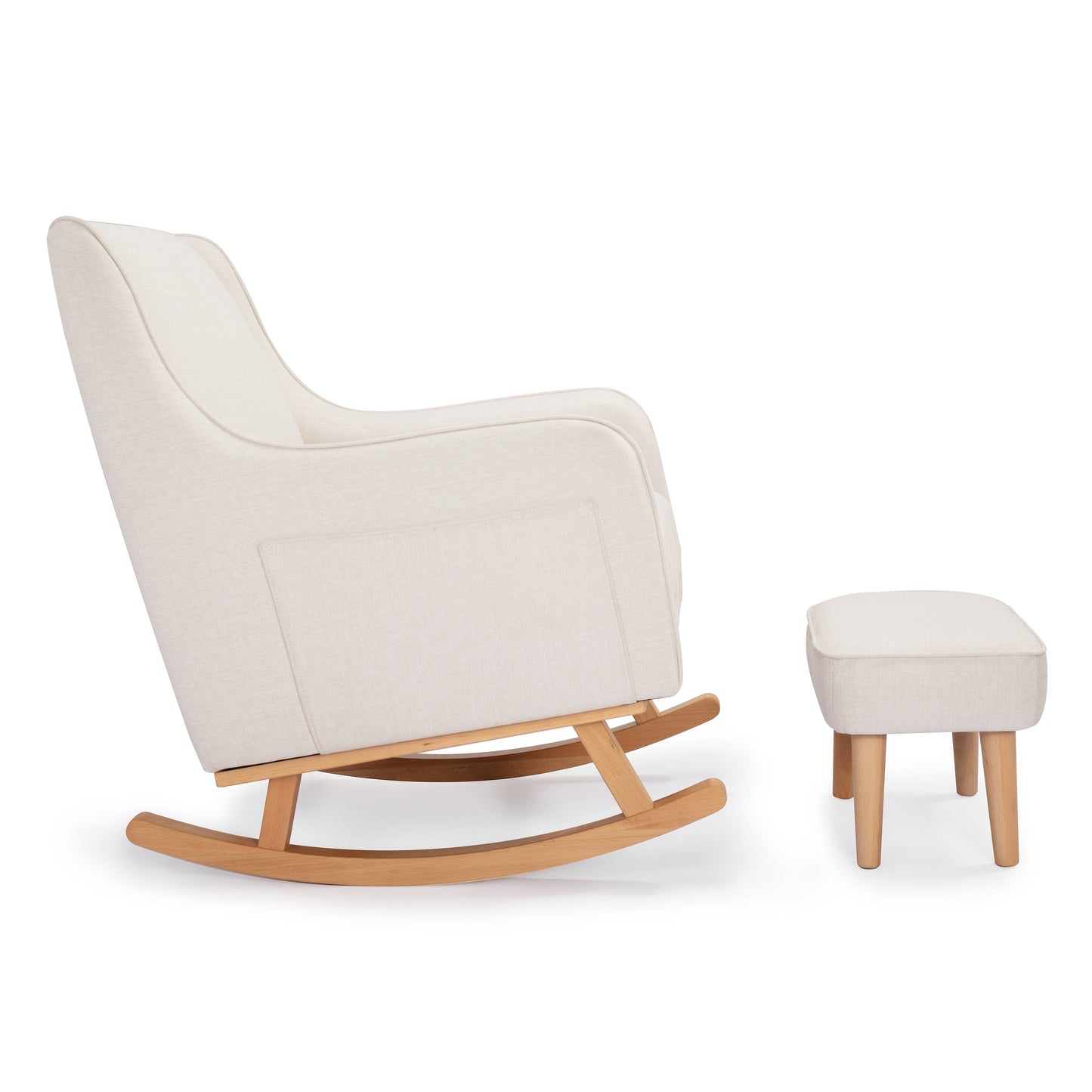 Babymore Ida Nursing Chair with Stool - Ivory 2670030