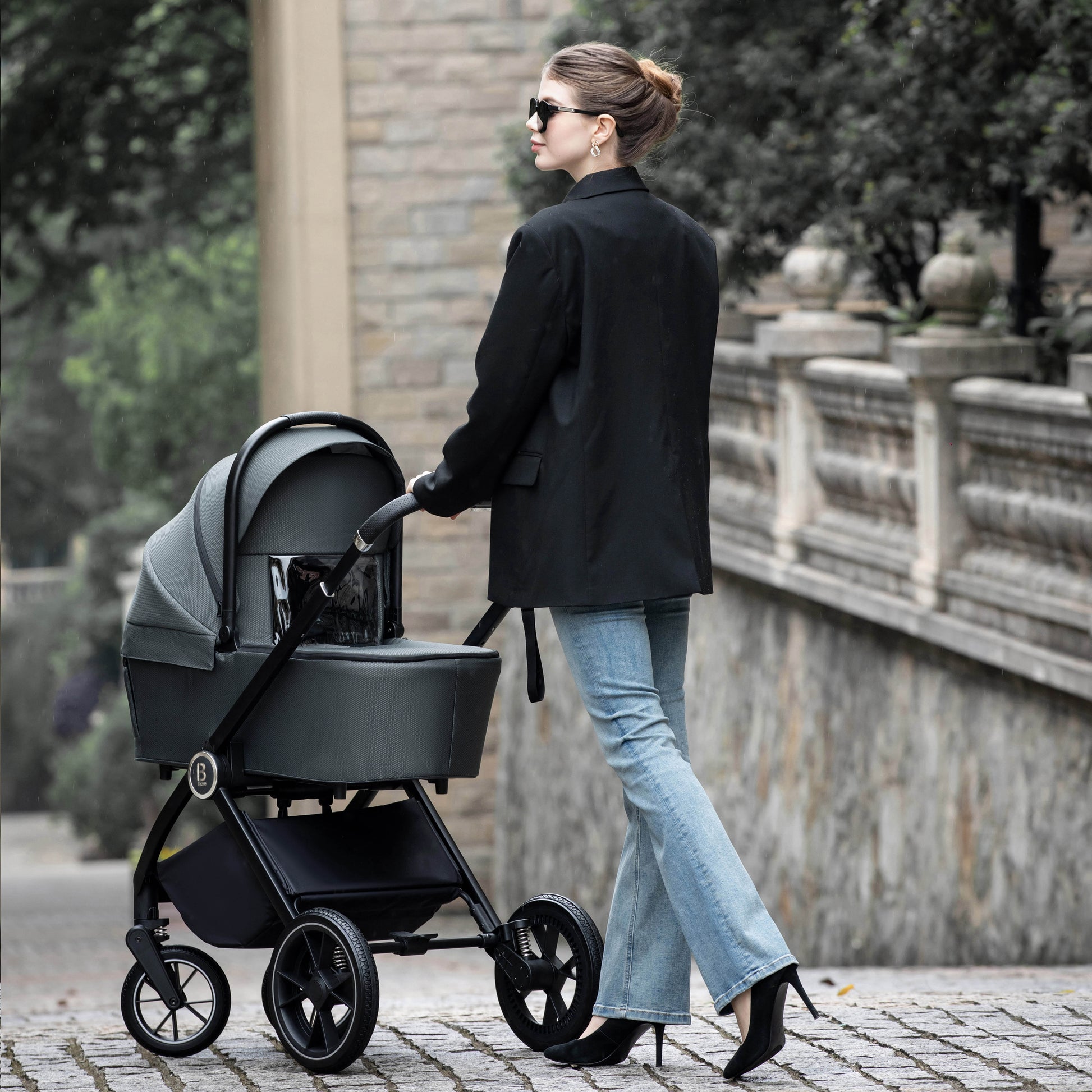 Babymore Kai Pram Pushchair - Forest Grey 2680704