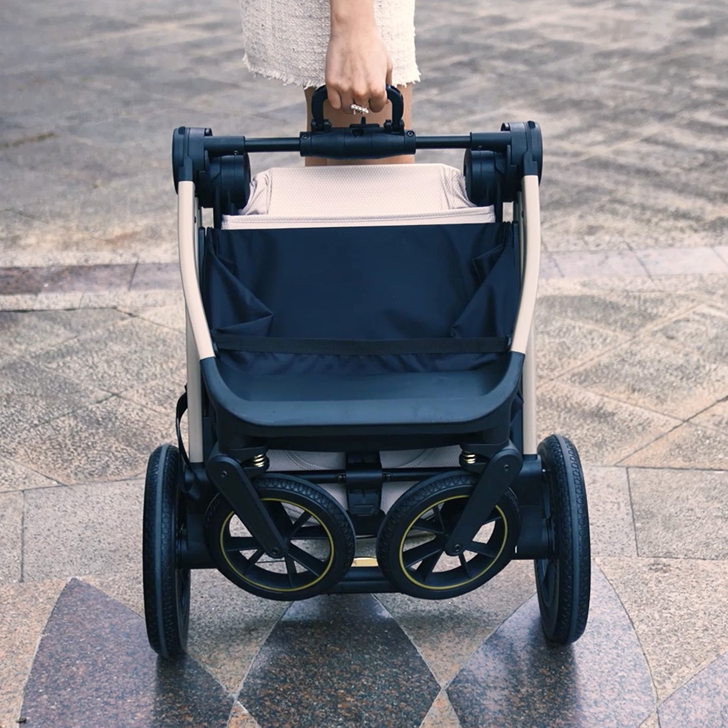 Babymore Kai Pram Pushchair - Sandstone 