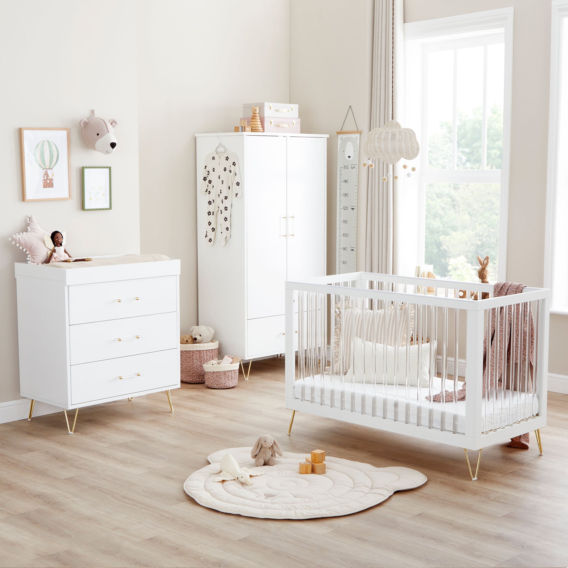Babymore Kimi Acrylic 3 Piece Nursery Room Set 26KARS3