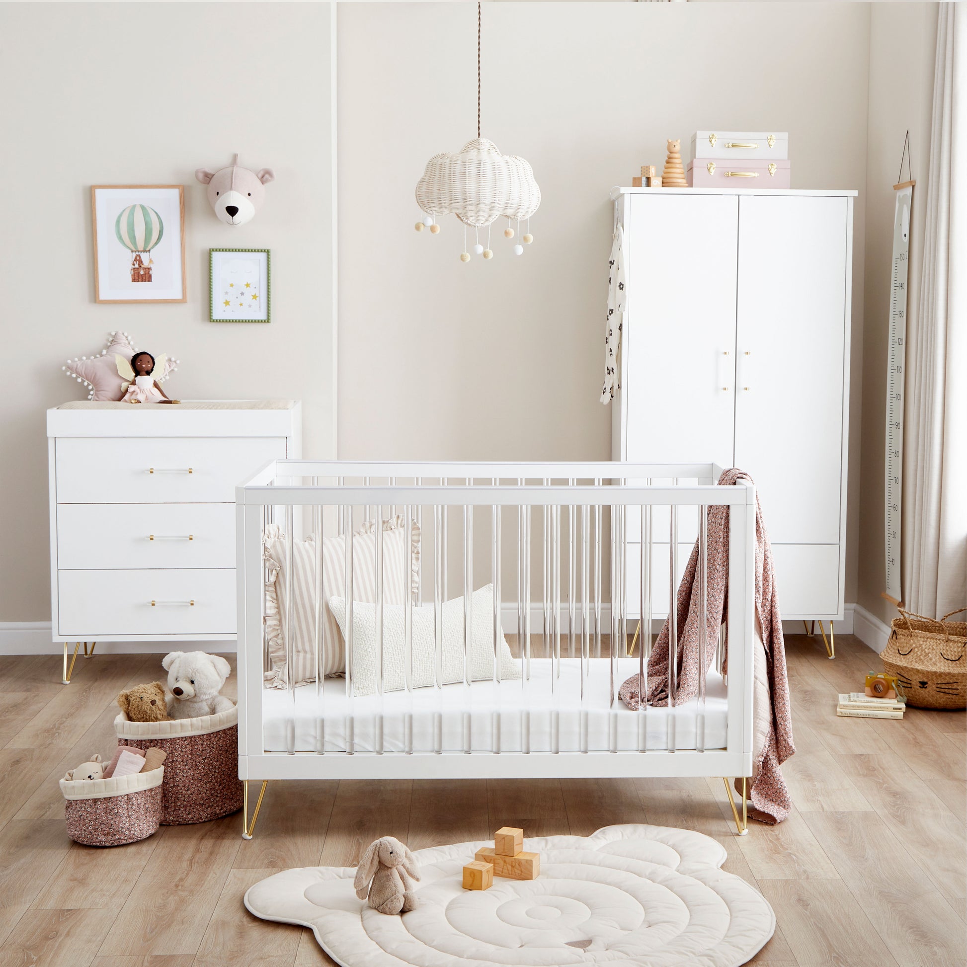 Babymore Kimi Acrylic 3 Piece Nursery Room Set 26KARS3