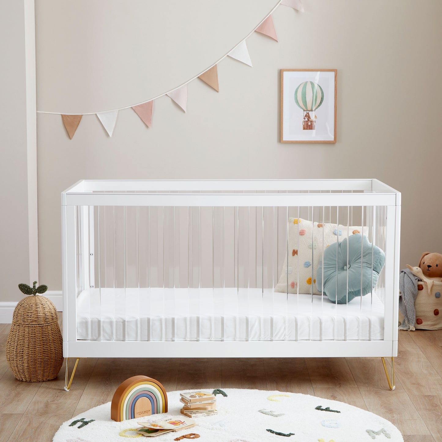 Babymore Kimi XL Acrylic 3 Piece Nursery Room Set 26KXRS3