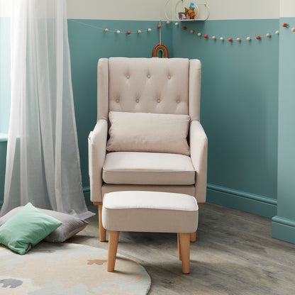 Babymore Lux Nursing Chair with Stool - Cream 2670010S