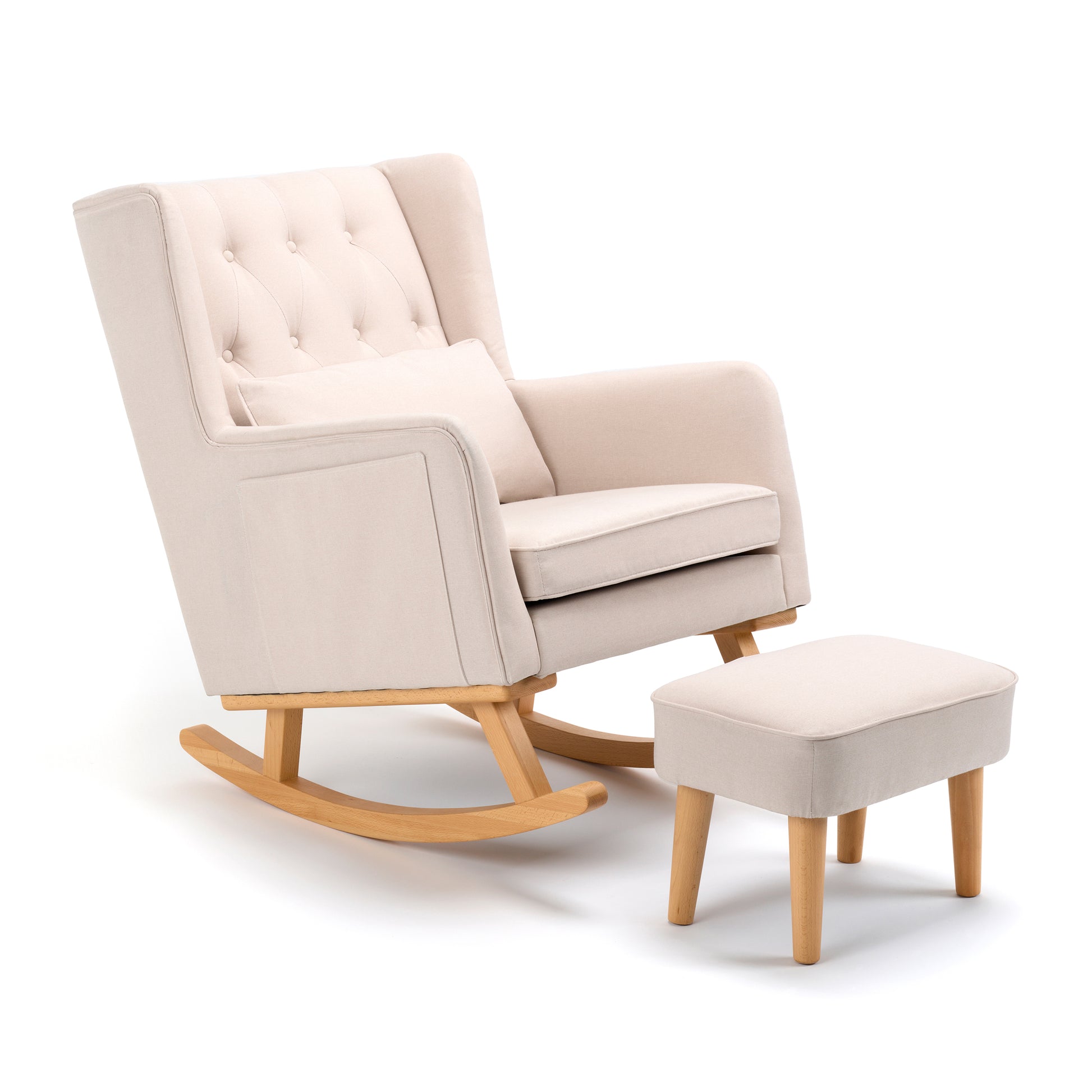 Babymore Lux Nursing Chair with Stool - Cream 2670010S