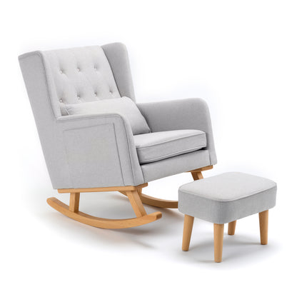Babymore Lux Nursing Chair with Stool - Grey 2670013S