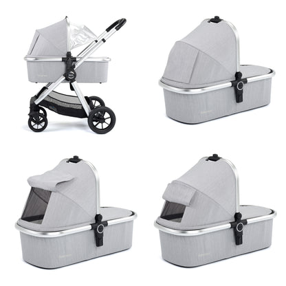 Babymore Memore V2 Pram Pushchair 11 Piece - Silver 2680551-10