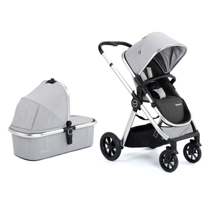 Babymore Memore V2 Pram Pushchair 11 Piece - Silver 2680551-10
