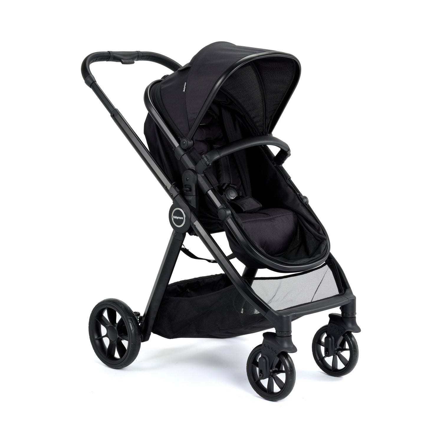 Babymore Mimi 2 in 1 Pram Pushchair - Black 2680354