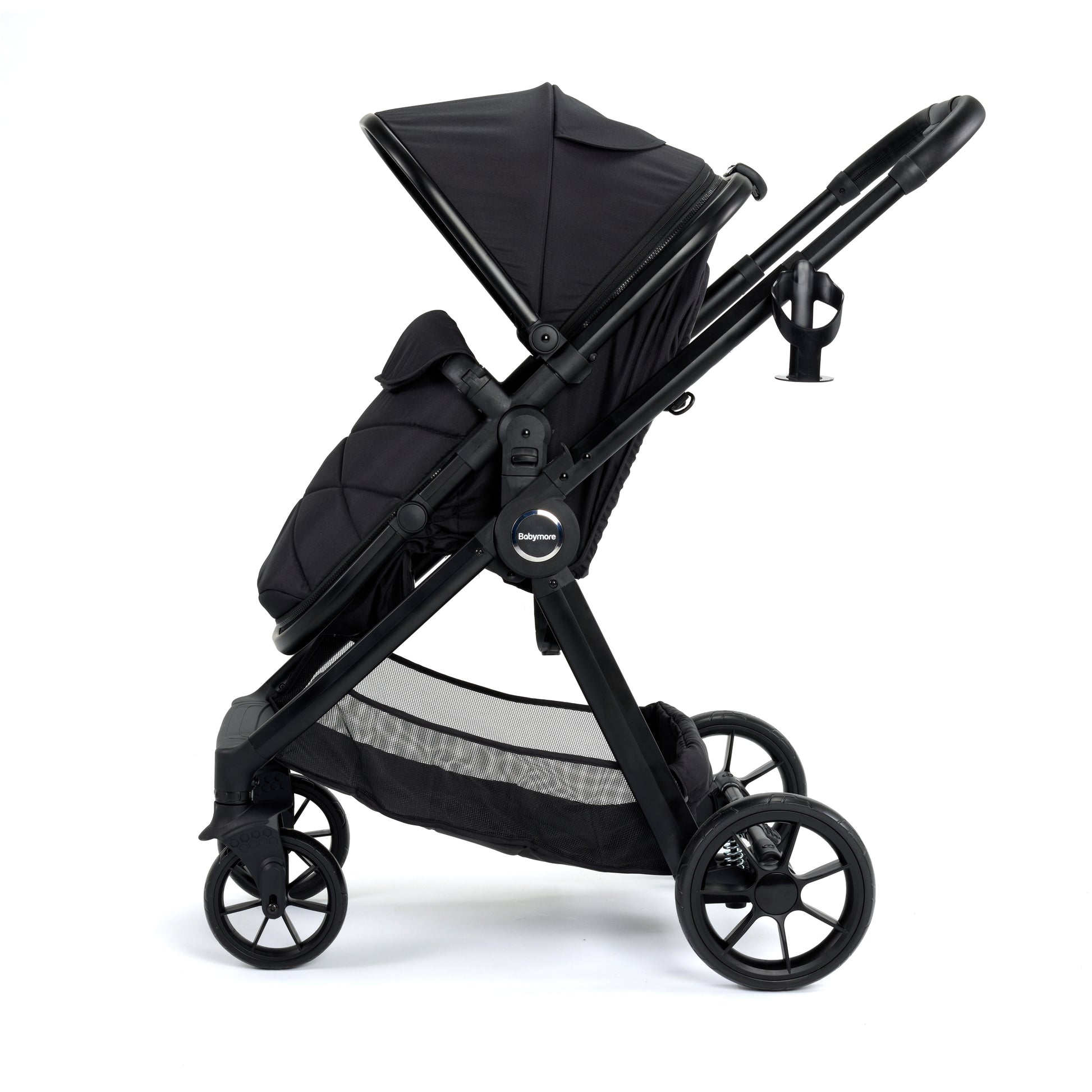 Babymore Mimi 2 in 1 Pram Pushchair - Black 2680354