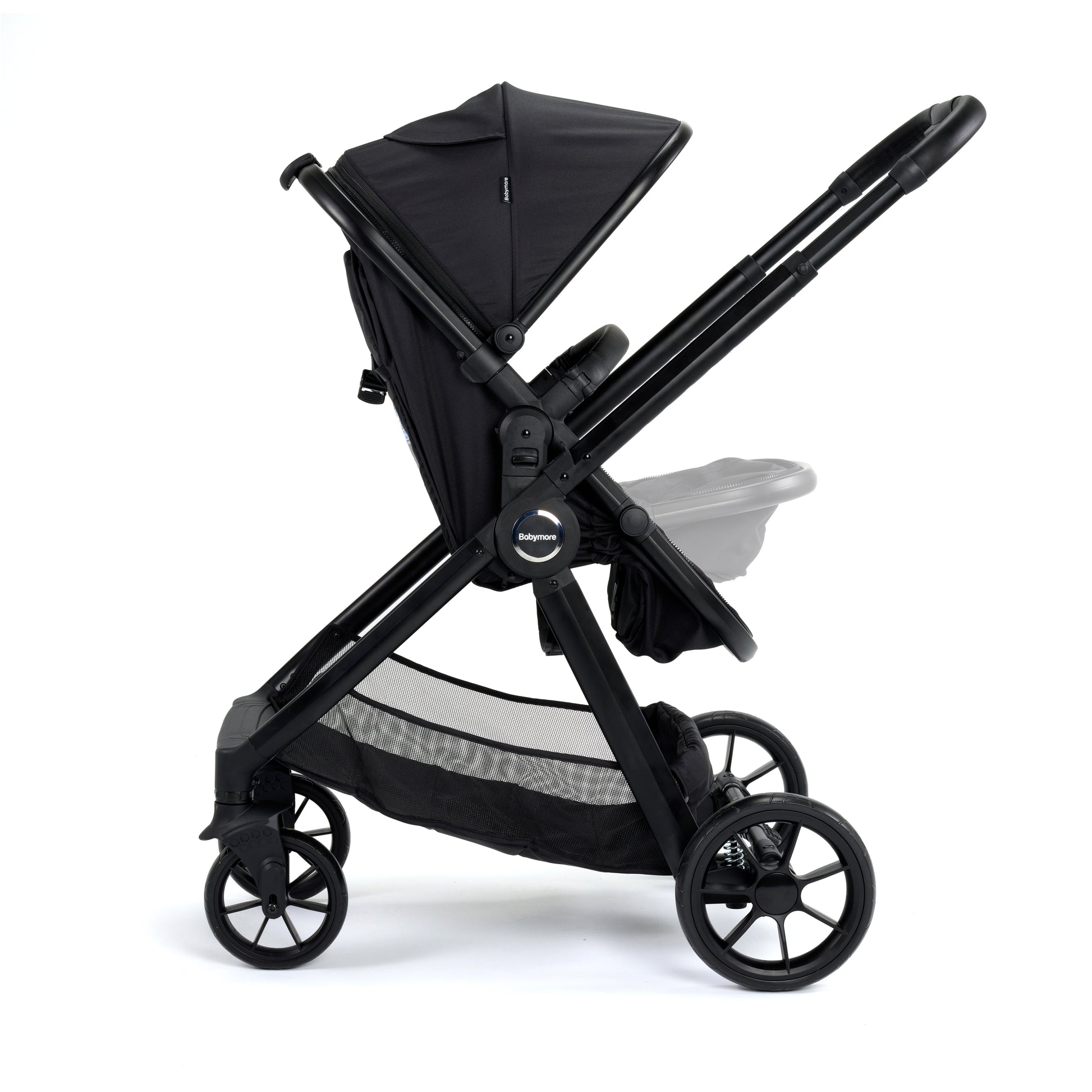 Babymore Mimi 2 in 1 Pram Pushchair - Black 2680354