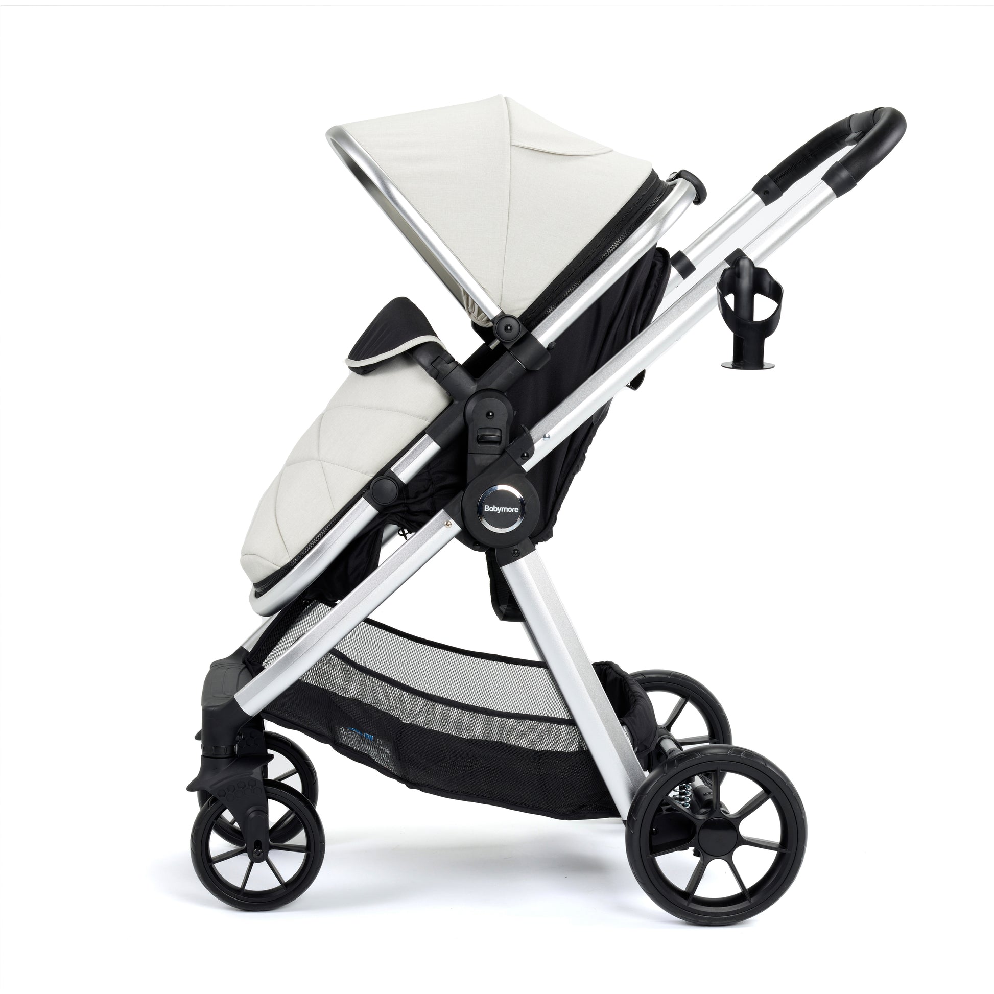 Babymore Mimi 2 in 1 Pram Pushchair - Silver 2680351