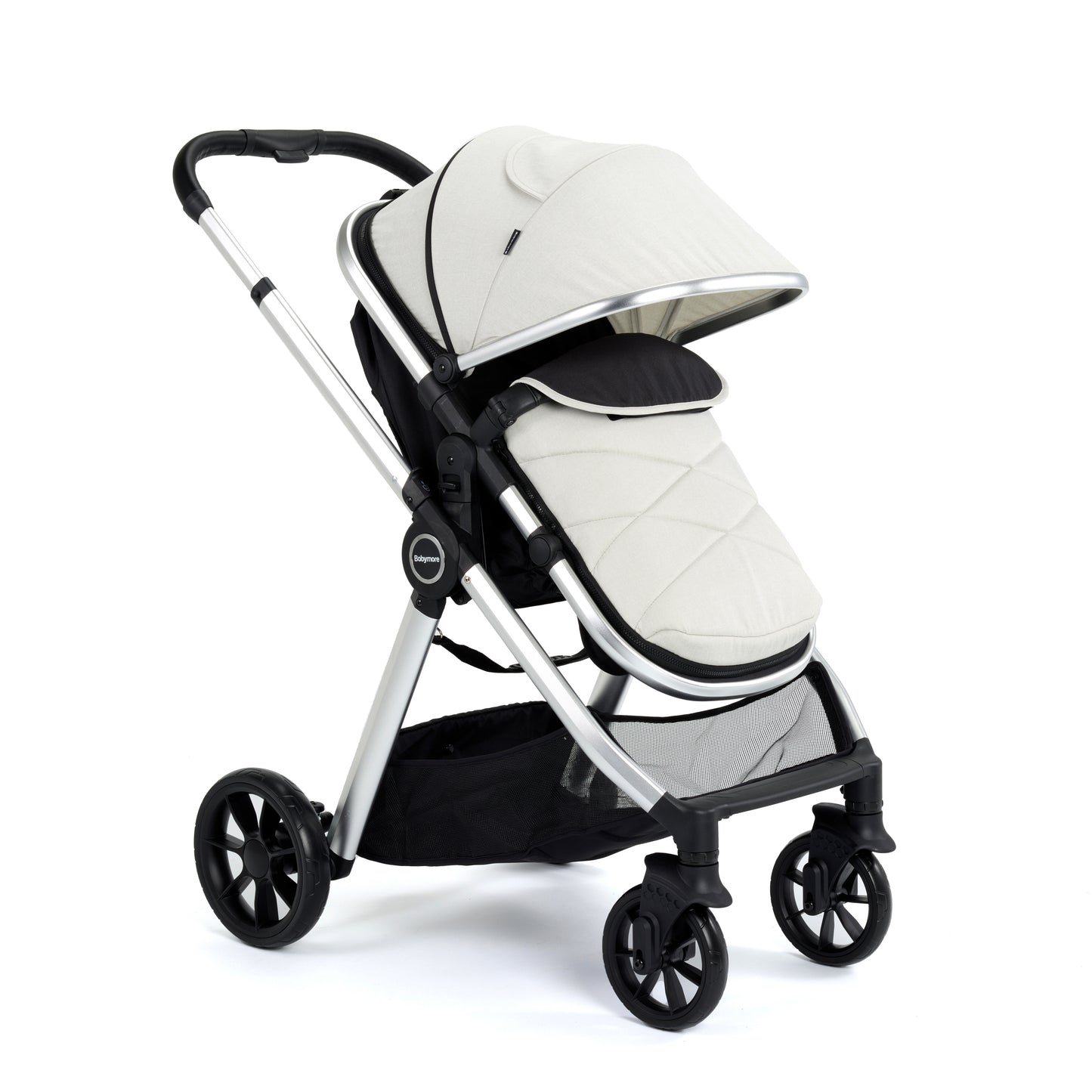 Babymore Mimi 2 in 1 Pram Pushchair - Silver 2680351