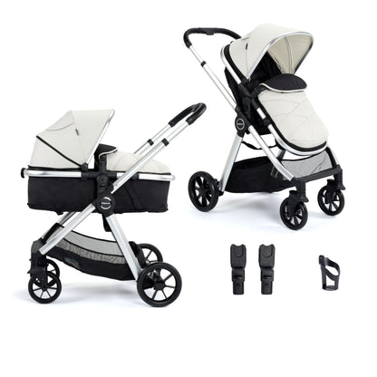 Babymore Mimi 2 in 1 Pram Pushchair - Silver 2680351