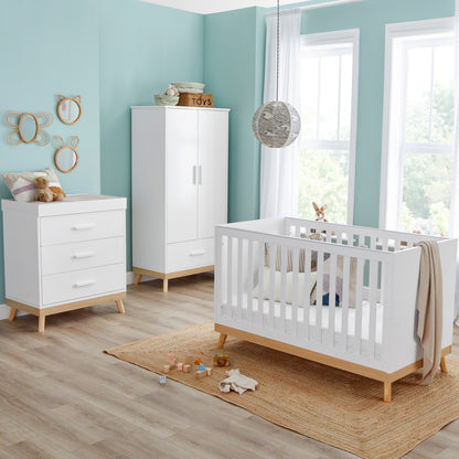 Babymore Mona 3 Piece Nursery Room Set - White 26MWWRS3