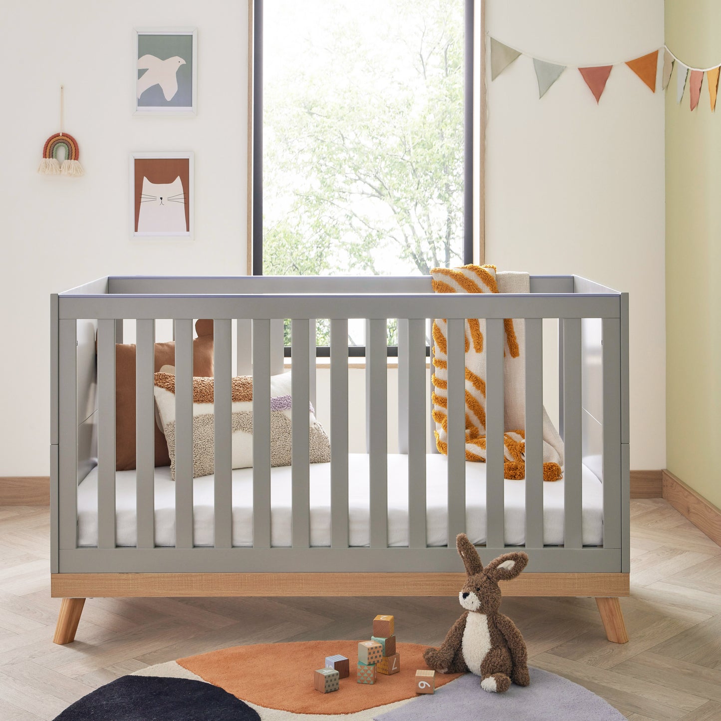 Babymore Mona 3 Piece Universal Nursery Room Set - Grey 26MGRS3