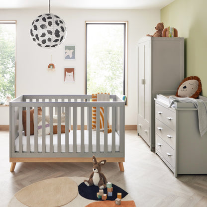 Babymore Mona 3 Piece Universal Nursery Room Set - Grey 26MGRS3