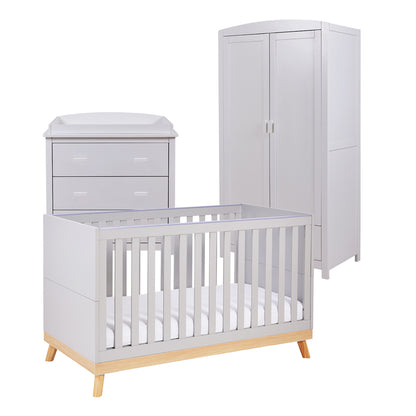 Babymore Mona 3 Piece Universal Nursery Room Set - Grey 26MGRS3