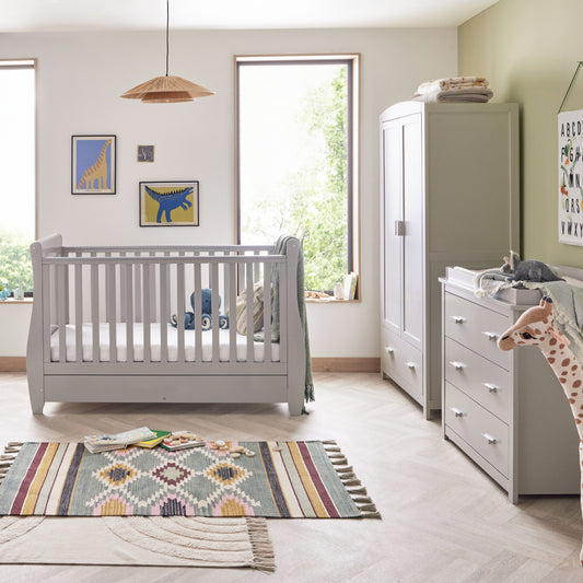Babymore Stella 3 Piece Nursery Room Set - Grey 26SGRS3