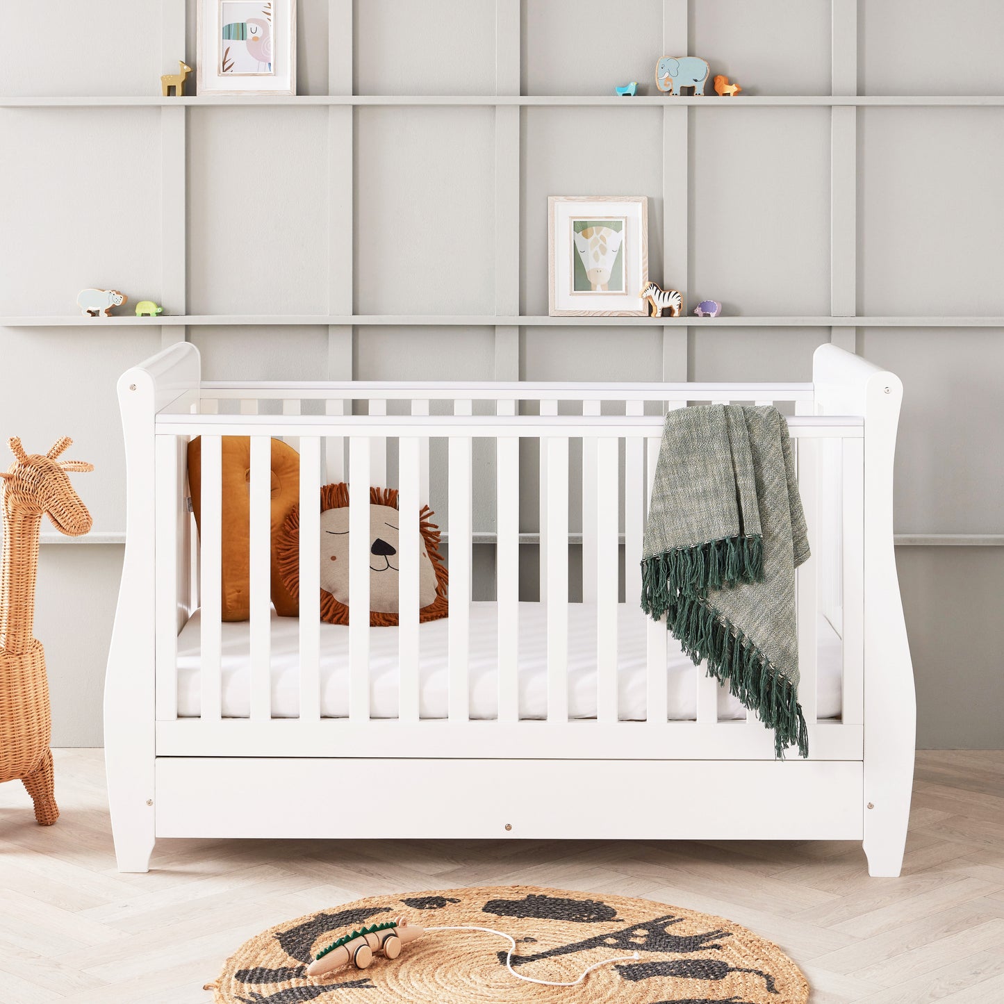Babymore Stella 3 Piece Nursery Room Set - White 26SWRS3