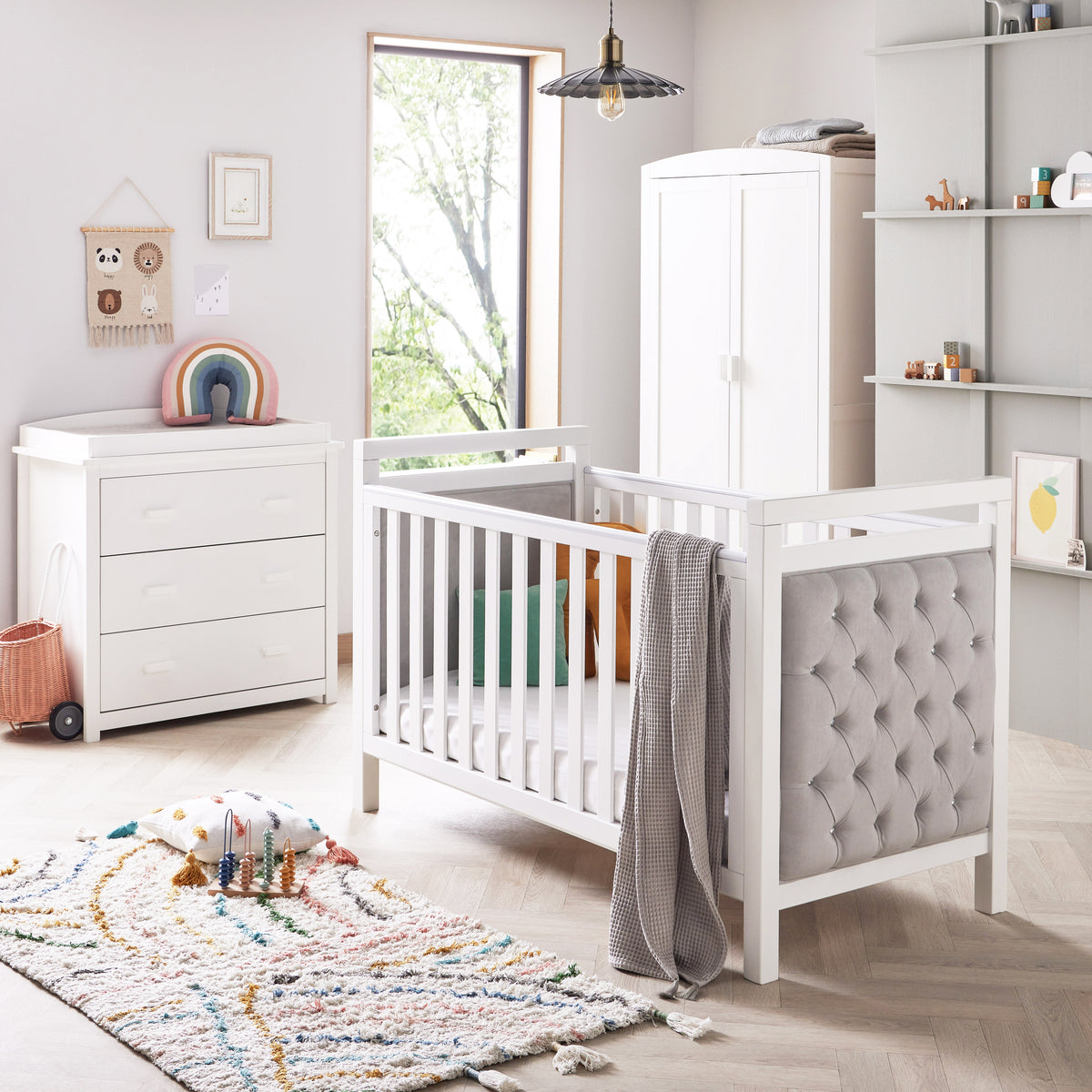 Babymore Velvet Deluxe 3 Piece Nursery Room Set 26VDRS3