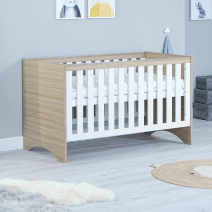 Babymore Veni 3 Piece Nursery Room Set - Oak White 26VWRS3