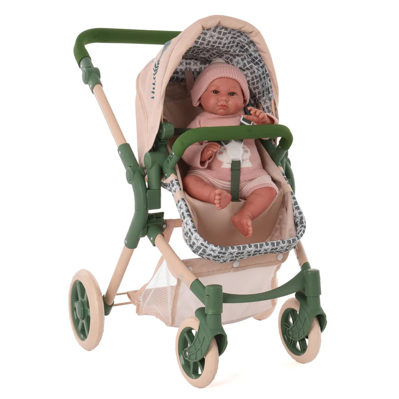 Black Friday - Roma RHS Single Dolls Pram Bundle - Fern