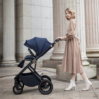 Babymore Chia Pram Pushchair - Midnight Blue 2680804