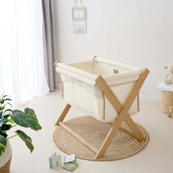 Clair de Lune Cream Organic Folding Crib CL6588CM