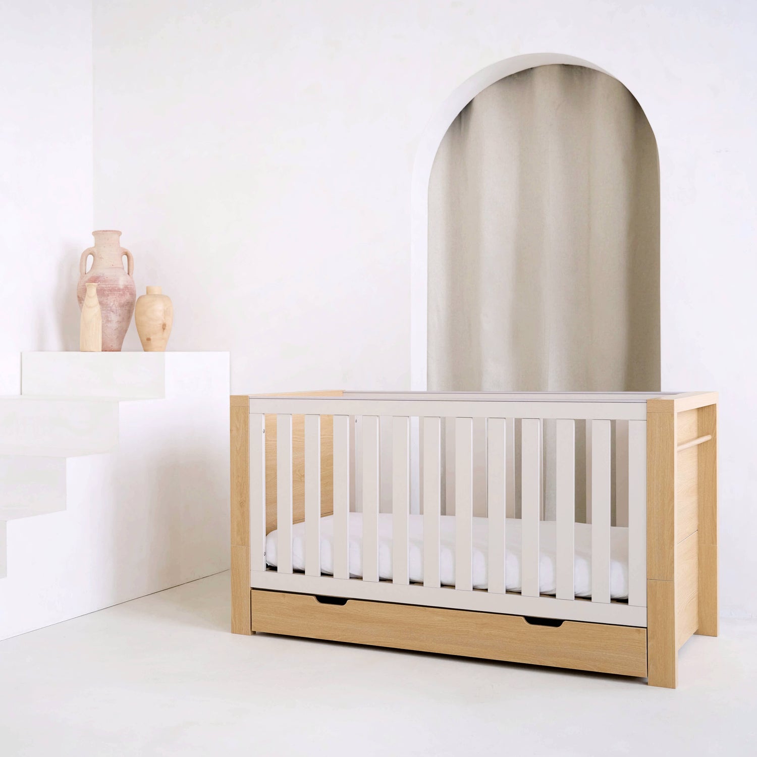 Clair de Lune Juni Cot Bed with Under Drawer CL6638/6638-DRAW