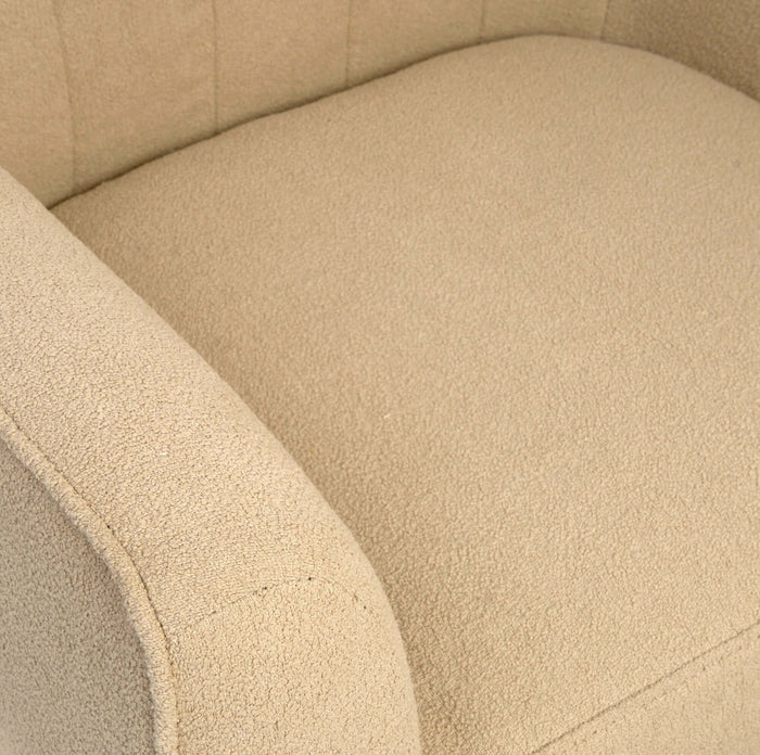 Clair de Lune Natural Boucle Rocking Chair & Footstool CL6639