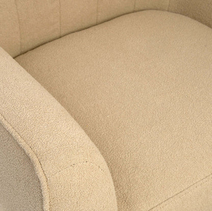 Clair de Lune Natural Boucle Rocking Chair & Footstool CL6639